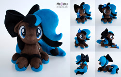 Size: 2300x1476 | Tagged: safe, artist:meplushyou, imported from derpibooru, oc, oc:cobalt mousey, earth pony, pony, bow, female, hair bow, irl, mare, photo, plushie, solo