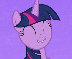 Size: 667x549 | Tagged: safe, imported from derpibooru, screencap, twilight sparkle, alicorn, pony, all bottled up, season 7, best friends until the end of time, cropped, cute, eyes closed, female, mare, purple background, simple background, smiling, solo, twiabetes, twilight sparkle (alicorn)