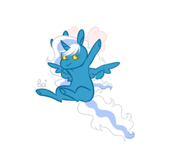 Size: 439x400 | Tagged: safe, artist:snansswap, imported from derpibooru, oc, oc:fleurbelle, alicorn, adorabelle, alicorn oc, bow, chibi, cute, female, hair bow, horn, jumping, mare, ocbetes, simple background, transparent background, wings