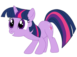 Size: 1853x1388 | Tagged: safe, artist:gmaplay, imported from derpibooru, twilight sparkle, pony, unicorn, cute, female, full body, grin, happy, hooves, horn, mare, simple background, smiling, solo, standing, tail, transparent background, twiabetes, unicorn twilight