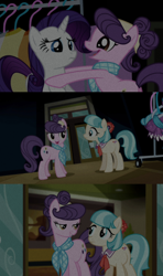 Size: 1280x2160 | Tagged: safe, edit, edited screencap, editor:jerryakiraclassics19, imported from twibooru, screencap, coco pommel, rarity, suri polomare, earth pony, pony, unicorn, rarity takes manehattan, '90s, female, image, mare, open mouth, png