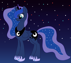 Size: 2532x2236 | Tagged: safe, artist:springlockanon, imported from twibooru, princess luna, alicorn, pony, cutie mark, gradient background, image, png, solo, space, stars