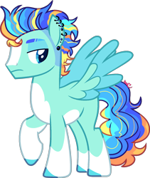 Size: 1273x1509 | Tagged: safe, artist:kurosawakuro, imported from derpibooru, oc, pegasus, pony, base used, male, offspring, parent:lightning dust, parent:spearhead, simple background, solo, stallion, transparent background