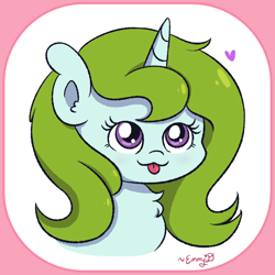 Size: 1200x1200 | Tagged: safe, artist:sketchydesign78, imported from derpibooru, oc, oc only, oc:sketchy design, pony, unicorn, :p, bust, cute, heart, portrait, solo, tongue out