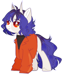 Size: 824x970 | Tagged: safe, artist:toffeelavender, imported from derpibooru, pony, base used, clothes, eyelashes, female, horns, mare, simple background, smiling, solo, transparent background