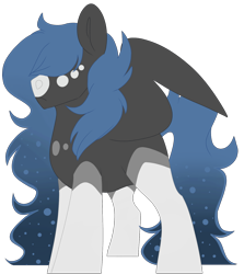 Size: 1400x1568 | Tagged: safe, artist:moonert, imported from derpibooru, oc, oc only, pegasus, pony, coat markings, hair over eyes, male, pegasus oc, simple background, socks (coat markings), solo, stallion, transparent background, wings
