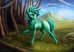 Size: 5650x3964 | Tagged: safe, artist:seven9988, imported from derpibooru, lyra heartstrings, pony, unicorn, scenery, solo