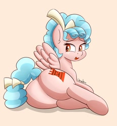Size: 1668x1806 | Tagged: safe, artist:chiruchiru, imported from derpibooru, cozy glow, pegasus, pony, butt, cozy glutes, female, filly, foal, plot, simple background, solo