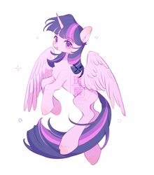 Size: 3053x3474 | Tagged: safe, artist:leafywind, imported from derpibooru, twilight sparkle, alicorn, pony, chest fluff, colored pupils, cute, female, high res, lightly watermarked, mare, obtrusive watermark, open mouth, simple background, solo, spread wings, twiabetes, twilight sparkle (alicorn), watermark, white background, wings