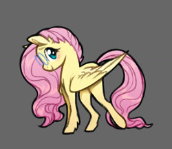 Size: 1024x886 | Tagged: safe, artist:t0byinthesky, imported from derpibooru, fluttershy, pegasus, pony, female, full body, glasses, gray background, mare, round glasses, simple background, solo