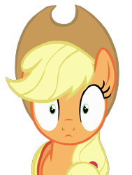 Size: 1280x1692 | Tagged: safe, artist:benpictures1, imported from derpibooru, applejack, every little thing she does, adoracreepy, applejack's hat, blank stare, clothes, cowboy hat, creepy, cute, fiducia compellia, hat, hypnosis, hypnotized, inkscape, jackabetes, looking at you, shrunken pupils, simple background, solo, thousand yard stare, transparent background, vector