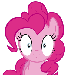 Size: 1280x1469 | Tagged: safe, artist:benpictures1, imported from derpibooru, pinkie pie, earth pony, pony, every little thing she does, adoracreepy, blank stare, creepy, cute, diapinkes, fiducia compellia, hypnosis, hypnotized, inkscape, looking at you, shrunken pupils, simple background, solo, thousand yard stare, transparent background, vector