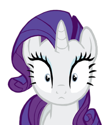 Size: 1280x1423 | Tagged: safe, artist:benpictures1, imported from derpibooru, rarity, pony, unicorn, every little thing she does, adoracreepy, blank stare, creepy, cute, female, fiducia compellia, hypnosis, hypnotized, inkscape, looking at you, mare, raribetes, shrunken pupils, simple background, solo, thousand yard stare, transparent background, vector