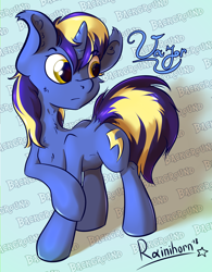 Size: 4881x6251 | Tagged: source needed, safe, artist:rainihorn, imported from derpibooru, oc, oc only, oc:vajr, pony, unicorn, male, present, solo