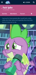 Size: 500x1032 | Tagged: safe, deleted from derpibooru, screencap, rarity, spike, dragon, pony, unicorn, dragon dropped, abuse, female, fimfiction, male, sad, solo focus, spikeabuse, thermos, vulgar