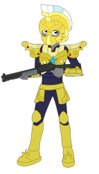 Size: 2151x3760 | Tagged: safe, artist:gmaplay, imported from derpibooru, human, equestria girls, armor, equestria girls-ified, gun, royal guard, simple background, solo, transparent background, weapon