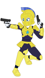 Size: 1913x3279 | Tagged: safe, artist:gmaplay, imported from derpibooru, human, equestria girls, armor, equestria girls-ified, gun, royal guard, simple background, solo, transparent background, weapon