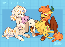 Size: 3000x2200 | Tagged: safe, artist:3ggmilky, imported from derpibooru, oc, oc only, earth pony, pegasus, pony