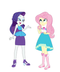 Size: 3603x4302 | Tagged: safe, artist:gmaplay, imported from derpibooru, fluttershy, rarity, human, equestria girls, duo, simple background, transparent background