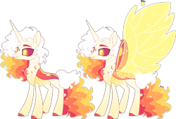 Size: 4720x3183 | Tagged: safe, artist:kurosawakuro, imported from derpibooru, oc, changepony, hybrid, interspecies offspring, offspring, parent:princess celestia, parent:thorax, parents:thoralestia, simple background, solo, transparent background