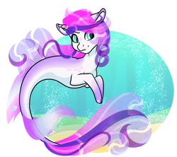 Size: 1920x1705 | Tagged: safe, artist:eothnoguy-art, imported from derpibooru, oc, oc only, oc:shiny heart, seapony (g4), unicorn, bubble, dorsal fin, female, fins, fish tail, flowing mane, flowing tail, horn, mare, ocean, seaponified, solo, species swap, tail, underwater, water
