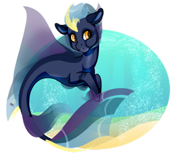 Size: 1920x1705 | Tagged: safe, artist:eothnoguy-art, imported from derpibooru, oc, oc only, oc:rainy thunder, seapony (g4), bubble, dorsal fin, fins, fish tail, flowing tail, ocean, solo, tail, underwater, water