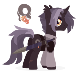Size: 1920x1800 | Tagged: safe, artist:kabuvee, imported from derpibooru, oc, pony, unicorn, butt, male, plot, simple background, solo, stallion, sword, transparent background, weapon