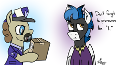 Size: 1607x844 | Tagged: safe, artist:whirlwindflux, imported from derpibooru, parcel post, post haste, oc, oc:whirlwind flux, earth pony, pegasus, pony, male, shadowbolts, stallion