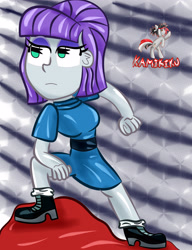 Size: 3000x3900 | Tagged: safe, artist:kamikiku, imported from derpibooru, maud pie, human, equestria girls, blank expression, eyeshadow, female, high res, makeup, signature, solo