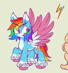 Size: 589x637 | Tagged: safe, artist:sidruni, imported from derpibooru, rainbow dash, pegasus, pony, redesign, simple background, solo