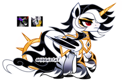 Size: 1280x845 | Tagged: safe, artist:mirrastat, imported from derpibooru, king sombra, zecora, oc, alicorn, hybrid, pony, zony, base used, bat wings, eyelashes, female, frown, horn, makeup, male, mare, neck rings, offspring, parent:king sombra, parent:zecora, raised hoof, simple background, stallion, transparent background, unshorn fetlocks, wings