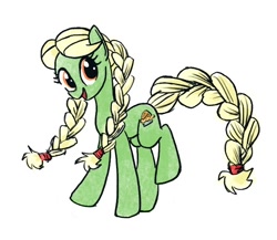 Size: 696x604 | Tagged: safe, artist:laya-21, imported from derpibooru, granny smith, earth pony, pony, simple background, solo, white background, young granny smith, younger