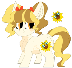 Size: 1239x1168 | Tagged: safe, artist:moonert, imported from derpibooru, oc, oc only, earth pony, pony, bow, chest fluff, earth pony oc, female, hair bow, mare, simple background, smiling, transparent background