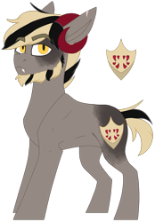 Size: 1189x1707 | Tagged: safe, artist:moonert, imported from derpibooru, oc, oc only, pony, facial hair, horns, simple background, solo, transparent background