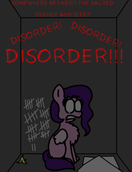 Size: 1171x1516 | Tagged: safe, artist:professorventurer, imported from derpibooru, pipp petals, pegasus, pony, series:ask pippamena, chest fluff, crying, g5, metal, my little pony: a new generation, psychological torture, song reference, system of a down, toxicity