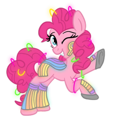 Size: 768x799 | Tagged: safe, artist:sjart117, imported from derpibooru, pinkie pie, earth pony, pony, ask the mane 11, cyberpunk, female, mare, permission given, rave, simple background, solo, transparent background