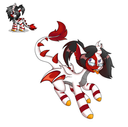 Size: 443x439 | Tagged: safe, artist:tvcrip05, imported from derpibooru, oc, oc only, dragon, pegasus, pony, zebra, pony town, glasses, red, simple background, solo, tongue out, white background