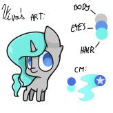 Size: 164x164 | Tagged: safe, artist:vivieart, imported from derpibooru, oc, oc only, oc:viv, pony, unicorn, chibi, female, horn, mare, reference sheet, simple background, white background