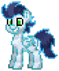 Size: 688x832 | Tagged: safe, imported from derpibooru, soarin', crystal pony, pegasus, pony, pony town, crystallized, simple background, solo, transparent background