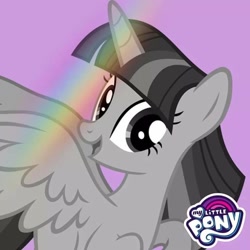 Size: 720x720 | Tagged: safe, imported from derpibooru, twilight sparkle, alicorn, pony, rainbow roadtrip, monochrome, official, profile picture, solo, twilight sparkle (alicorn)