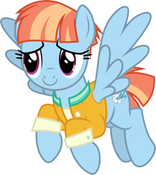 Size: 3000x3375 | Tagged: safe, artist:cloudy glow, imported from derpibooru, windy whistles, pegasus, pony, parental glideance, .ai available, clothes, female, flying, high res, mare, simple background, smiling, solo, transparent background, vector