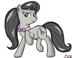 Size: 1105x883 | Tagged: safe, artist:freefraq, imported from derpibooru, octavia melody, earth pony, pony, alternate hairstyle, ponytail, simple background, solo, transparent background