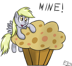 Size: 1200x1090 | Tagged: safe, artist:freefraq, imported from derpibooru, derpy hooves, pegasus, pony, food, giant muffin, muffin, simple background, solo, that pony sure does love muffins, transparent background