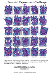 Size: 781x1133 | Tagged: safe, artist:hitbass, imported from derpibooru, oc, oc only, oc:eleane tih, pony, unicorn, 25 expressions, cute, expressions, solo