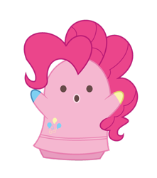 Size: 1280x1447 | Tagged: safe, artist:darbypop1, imported from derpibooru, pinkie pie, animal crossing, gyroid, simple background, solo, species swap, transparent background