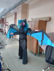 Size: 1200x1600 | Tagged: safe, imported from derpibooru, oc, oc:moondrive, bat pony, clothes, cosplay, costume, fursuit, irl, photo, rubronycon, russia