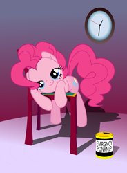 Size: 2361x3201 | Tagged: safe, artist:capital_t, imported from derpibooru, pinkie pie, earth pony, pony, clock, female, looking at you, mare, show accurate, solo