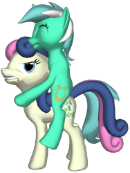 Size: 1378x1832 | Tagged: safe, imported from derpibooru, bon bon, lyra heartstrings, sweetie drops, earth pony, pony, unicorn, 3d, amused, angry, bon bon is not amused, cute, duo, duo female, eyes closed, female, grin, gritted teeth, happy, l.u.l.s., lyra is amused, lyra riding bon bon, lyrabetes, lyrabon, ponies riding ponies, riding, shipping, simple background, smiling, teeth, transparent background, unamused