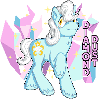 Size: 200x200 | Tagged: safe, artist:zoo977, imported from derpibooru, oc, oc only, oc:diamond dust, earth pony, pony, crystal, pixel art, simple background, solo, sprite, transparent background, unshorn fetlocks