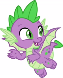 Size: 3211x4001 | Tagged: safe, imported from derpibooru, spike, dragon, alternate design, male, redesign, simple background, solo, white background, winged spike, wings